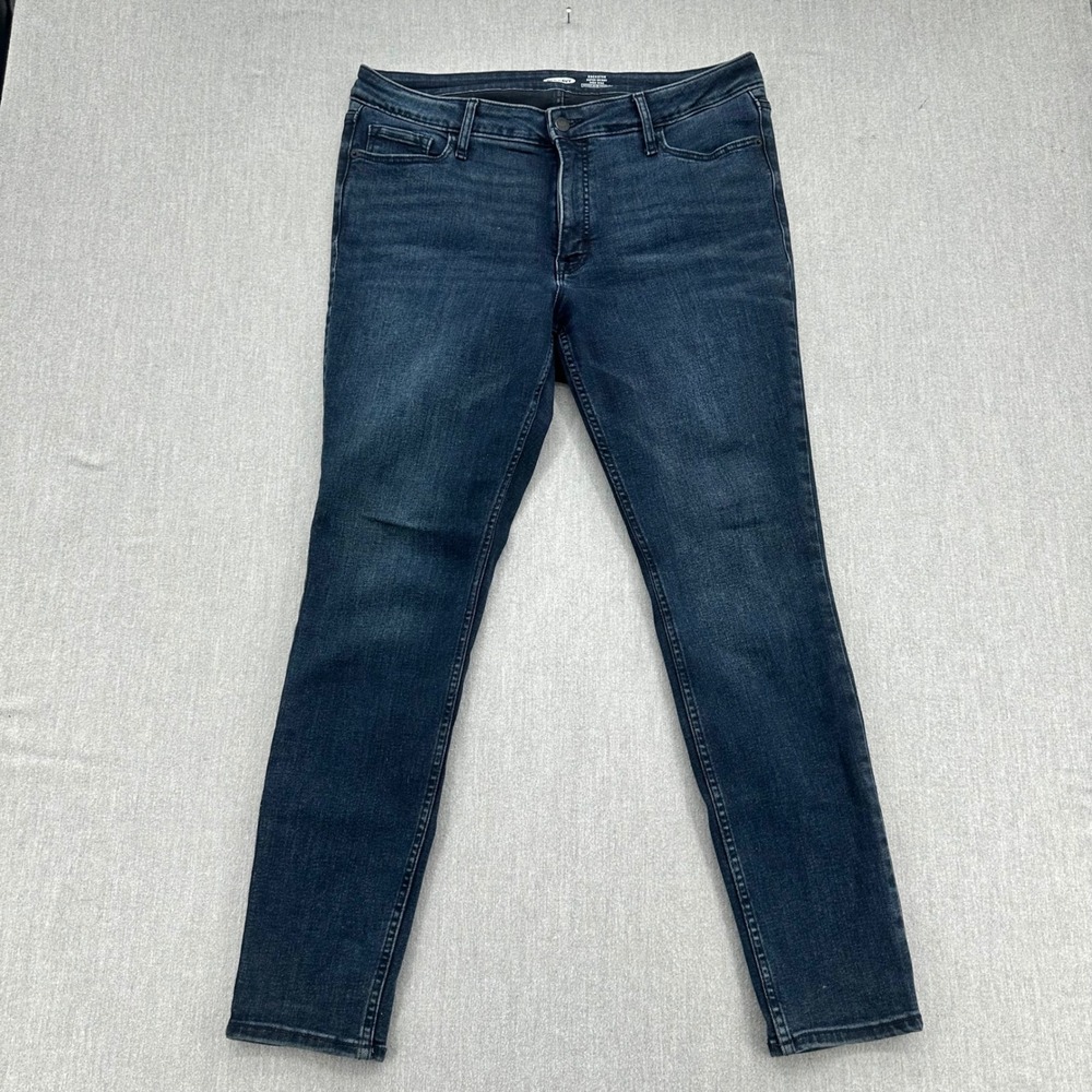 Old Navy Jeans Womens 14 Blue Rockstar Super Skinny High Rise Secret Slim Denim